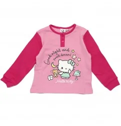 Παιδική Πιτζάμα για Κορίτσι Hello Kitty "Good Night and Sweet Dreams" 100% Βαμβάκι Σε Κουτί Δώρου – Φούξια (HY20161fushia) - ...