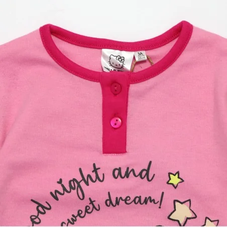 Παιδική Πιτζάμα για Κορίτσι Hello Kitty "Good Night and Sweet Dreams" 100% Βαμβάκι Σε Κουτί Δώρου – Φούξια (HY20161fushia)