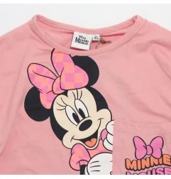 Παιδικό μακρυμάνικο μπλουζάκι για Κορίτσι Disney Minnie Mouse 100% Βαμβάκι – Ροζ (HY10139PINK)