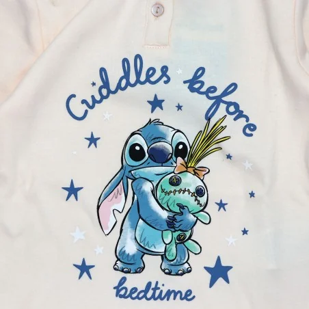 Παιδική Πιτζάμα για Κορίτσι Disney Lilo & Stitch "Cuddles Before Bedtime" Σε Κουτί Δώρου – Κρεμ / Ζαχαρί (HY20109KREM)