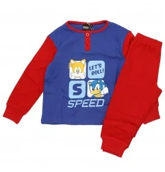 Παιδική Πιτζάμα για Αγόρι Sonic The Hedgehog "Let's Roll! Speed" 100% Βαμβάκι Σε Κουτί Δώρου – Κόκκινο / Μπλε (HY20083RED) - ...