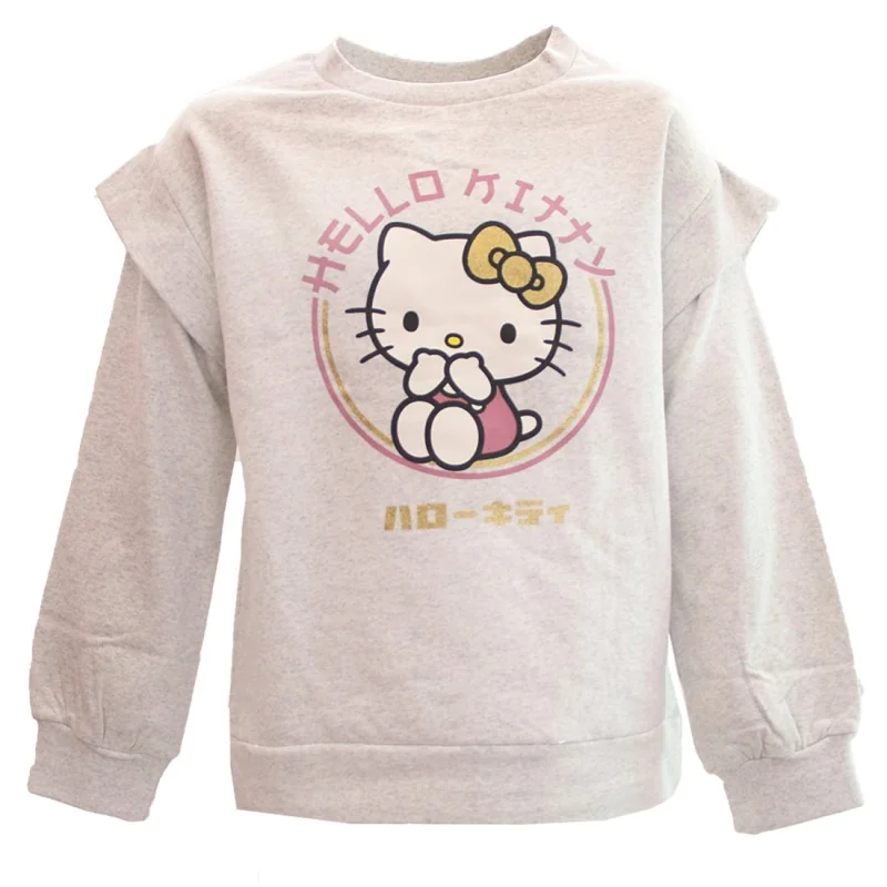 Παιδική Μπλούζα Φούτερ για Κορίτσι Hello Kitty με Λεπτομέρεια στους Ώμους – Ανοιχτό Γκρι Μελανζέ (HY10373L.Grey) Παιδική Μπλούζα Φούτερ για Κορίτσι Hello Kitty με Λεπτομέρεια στους Ώμους – Ανοιχτό Γκρι Μελανζέ (HY10373L.Grey)