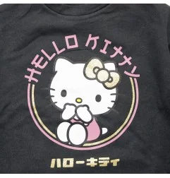 Παιδική Μπλούζα Φούτερ για Κορίτσι Hello Kitty με Λεπτομέρεια στους Ώμους – Σκούρο Γκρι / Ανθρακί (HY10373D.Grey) - Μπλούζες ...