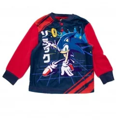 Παιδική Πιτζάμα Fleece για Αγόρι Sonic The Hedgehog – Κόκκινο / Μπλε (Σε Συσκευασία Δώρου) (XH20144 red) - Χειμωνιάτικες / επ...