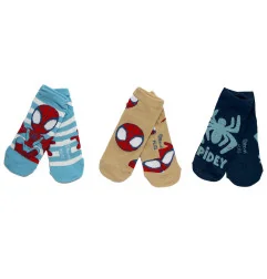 Παιδικές Κοντές Κάλτσες για Αγόρι Spidey and His Amazing Friends (Σετ 3 Ζευγάρια) (EZ06039 BLUE)
