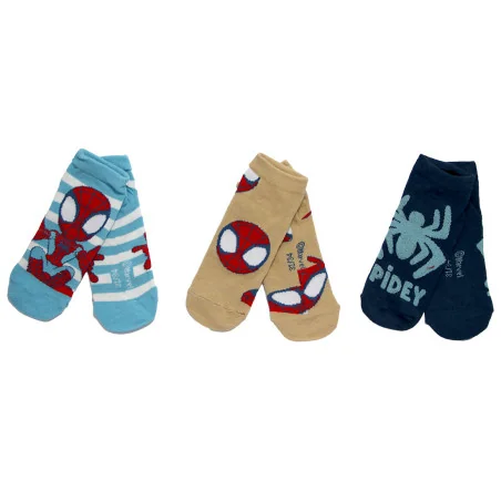 Παιδικές Κοντές Κάλτσες για Αγόρι Spidey and His Amazing Friends (Σετ 3 Ζευγάρια) (EZ06039 BLUE)