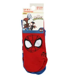 Παιδικές Κοντές Κάλτσες για Αγόρι Spidey and His Amazing Friends (Σετ 3 Ζευγάρια) – Κόκκινο / Μπλε / Γκρι (EZ06039 RED) - Κάλ...