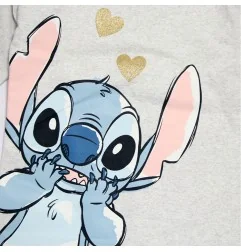 Παιδικό Φόρεμα Φούτερ για Κορίτσι Disney Lilo & Stitch – Γκρι Μελανζέ με Βολάν & Χρυσές Λεπτομέρειες (HY10177Grey) - Εποχιακά...