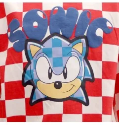 Παιδικό Φούτερ για Αγόρι Sonic the Hedgehog Κόκκινο / Λευκή Σκακιέρα με Μπλε Λεπτομέρειες (HY10425) - Μπλούζες φούτερ