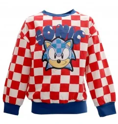 Παιδικό Φούτερ για Αγόρι Sonic the Hedgehog Κόκκινο / Λευκή Σκακιέρα με Μπλε Λεπτομέρειες (HY10425) - Μπλούζες φούτερ