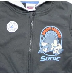 Παιδική Ζακέτα Φούτερ με Κουκούλα για Αγόρι Sonic the Hedgehog - Σκούρο Γκρι (HY10284D.GREY) - Ζακέτες