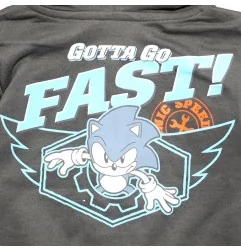 Παιδική Ζακέτα Φούτερ με Κουκούλα για Αγόρι Sonic the Hedgehog - Σκούρο Γκρι (HY10284D.GREY) - Ζακέτες