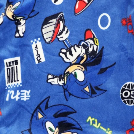 Παιδική Πιτζάμα για Αγόρι Sonic the Hedgehog Super Soft Micro-Velvet – Μπλε (HY20057BLUE)