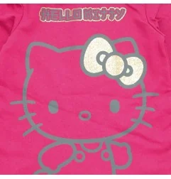 Παιδικό Φόρεμα Φούτερ για Κορίτσι Hello Kitty – Φούξια με Βολάν & Λαμπερό Φιογκάκι (HY10375Fushia) - Εποχιακά/ Χειμωνιάτικα Φ...