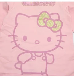 Παιδικό Φόρεμα Φούτερ για Κορίτσι Hello Kitty – Ανοιχτό Ροζ με Βολάν & Χρυσό Λαμπερό Φιογκάκι (HY10375Pink) - Εποχιακά/ Χειμω...