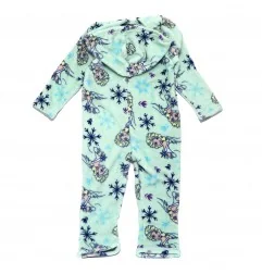 Παιδική Ολόσωμη Πιτζάμα Onesie Coral Fleece με Κουκούλα για Κορίτσι Disney Frozen – Βεραμάν (HW2009) - Ολόσωμες Πιτζάμες