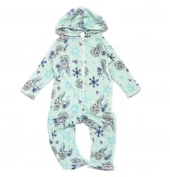 Παιδική Ολόσωμη Πιτζάμα Onesie Coral Fleece με Κουκούλα για Κορίτσι Disney Frozen – Βεραμάν (HW2009) - Ολόσωμες Πιτζάμες