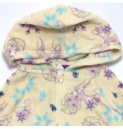 Παιδική Ολόσωμη Πιτζάμα Onesie Coral Fleece με Κουκούλα για Κορίτσι Disney Frozen – Κρεμ / Écru (HW2009 crem)