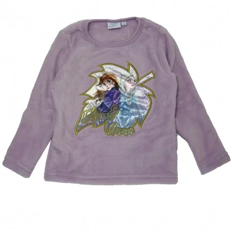 Παιδική Χειμερινή Πιτζάμα Coral Fleece για Κορίτσι Disney Frozen Elsa & Anna – Μωβ / Κρεμ (XH20074 Violet)