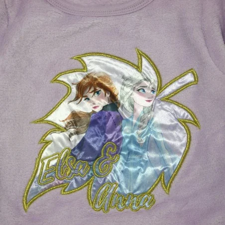 Παιδική Χειμερινή Πιτζάμα Coral Fleece για Κορίτσι Disney Frozen Elsa & Anna – Μωβ / Κρεμ (XH20074 Violet)