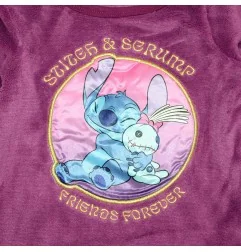Παιδική Χειμερινή Πιτζάμα Coral Fleece για Κορίτσι Disney Lilo & Stitch (Stitch & Scrump) – Σκούρο Μωβ / Λιλά (XH20111 Purple...