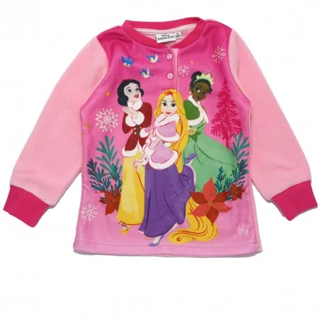 Παιδική Χειμερινή Πιτζάμα Polar Fleece Σε Συσκευασία Δώρου για Κορίτσι Disney Princess – Ανοιχτό Ροζ (XH20142 Pink)