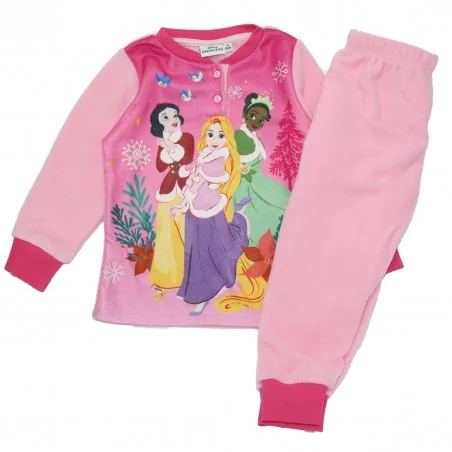 Παιδική Χειμερινή Πιτζάμα Polar Fleece Σε Συσκευασία Δώρου για Κορίτσι Disney Princess – Ανοιχτό Ροζ (XH20142 Pink) - Χειμωνι...
