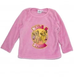 Παιδική Χειμερινή Πιτζάμα Coral Fleece για Κορίτσι Disney Lion King (Simba & Nala) – Ανοιχτό Ροζ / Φούξια (XH20068 Pink)