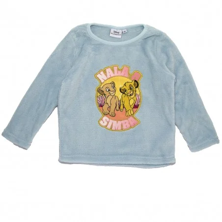 Παιδική Χειμερινή Πιτζάμα Coral Fleece για Κορίτσι Disney Lion King (Simba & Nala) – Γαλάζιο / Ανοιχτό Ροζ (XH20068 Blue)