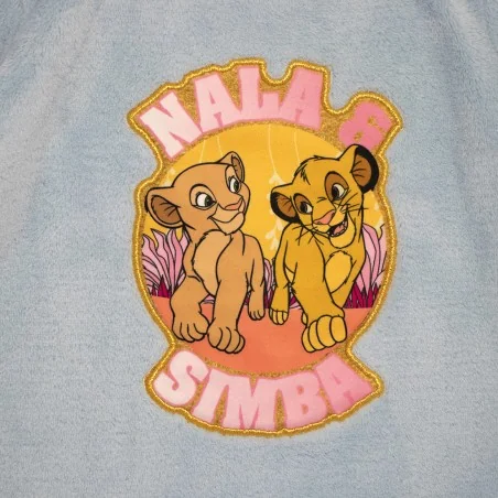 Παιδική Χειμερινή Πιτζάμα Coral Fleece για Κορίτσι Disney Lion King (Simba & Nala) – Γαλάζιο / Ανοιχτό Ροζ (XH20068 Blue)