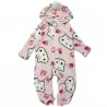 Παιδική Ολόσωμη Πιτζάμα Onesie Coral Fleece με Κουκούλα & Φερμουάρ για Κορίτσι Gabby's Dollhouse – Ανοιχτό Ροζ (XH20067 Pink)...