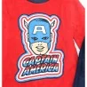 Παιδική Χειμερινή Πιτζάμα Coral Fleece για Αγόρι Marvel Avengers Captain America – Κόκκινο / Σκούρο Μπλε(VH2051 red)