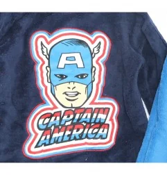 Παιδική Χειμερινή Πιτζάμα Coral Fleece για Αγόρι Marvel Avengers Captain America – Σκούρο Μπλε / Γαλάζιο (VH2051 navy) - Χειμ...