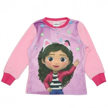 Παιδική Χειμερινή Πιτζάμα Polar Fleece Σε Συσκευασία Δώρου για Κορίτσι Gabby's Dollhouse – Ανοιχτό Ροζ (XH20066 Pink)