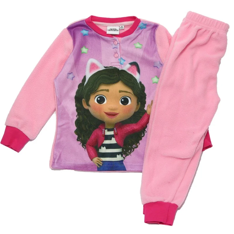 Παιδική Χειμερινή Πιτζάμα Polar Fleece Σε Συσκευασία Δώρου για Κορίτσι Gabby's Dollhouse – Ανοιχτό Ροζ (XH20066 Pink)